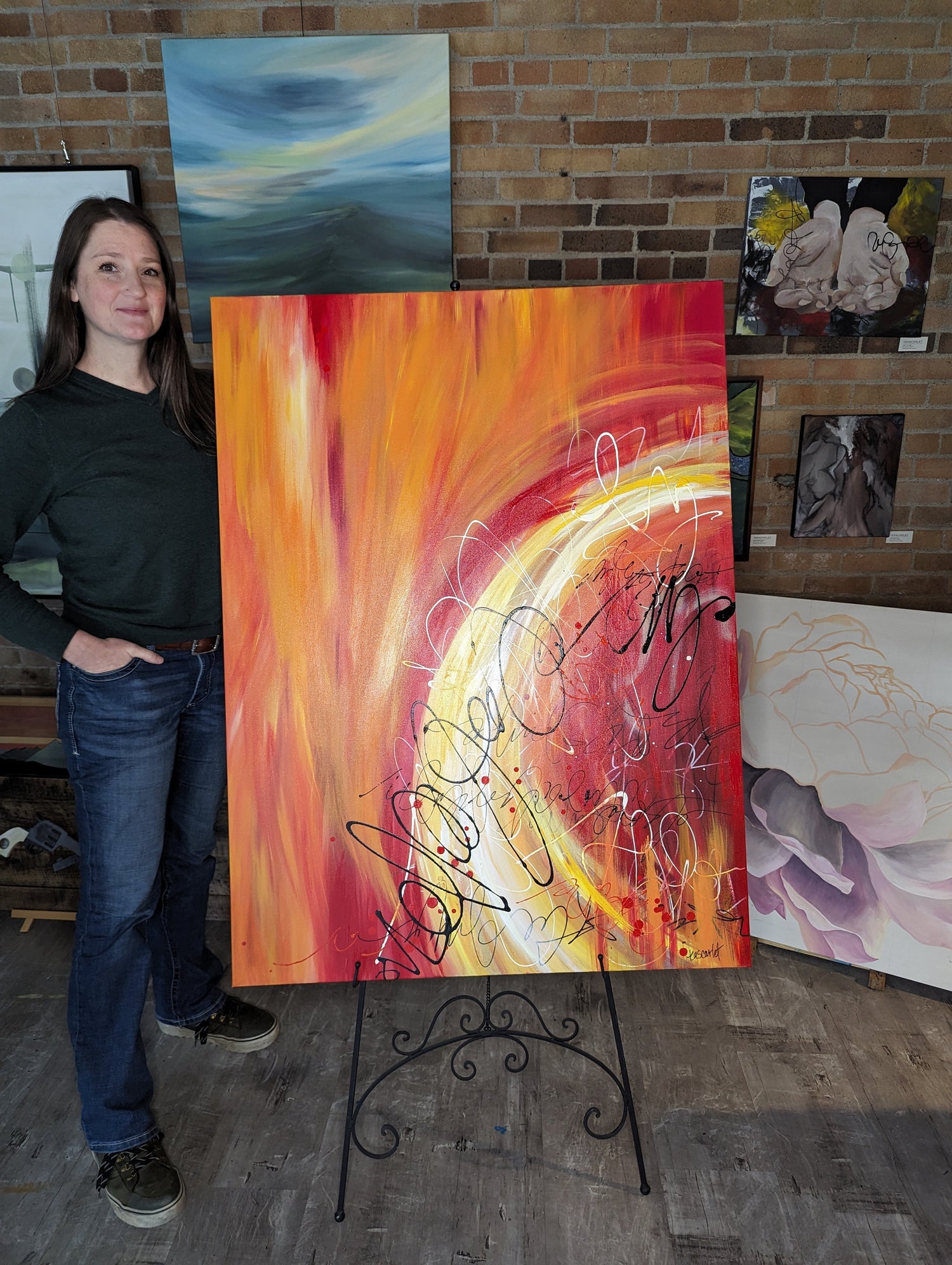 teascarlet art studio gallery in Bonners Ferry Idaho, Acrylic Artist in North Idaho